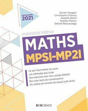 Maths MPSI MP2I - Collectif Collectif - Ediscience
