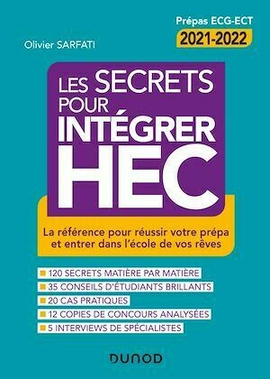 Les secrets pour intégrer HEC - 4e éd. - Olivier Sarfati - Dunod