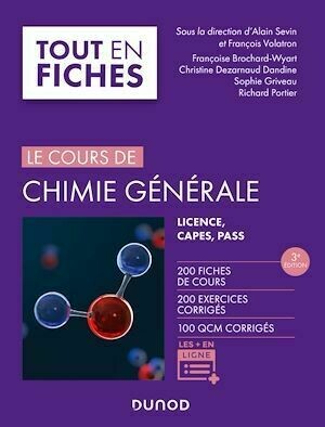 Chimie générale - Tout le cours en fiches - 3e éd -  Collectif - Dunod