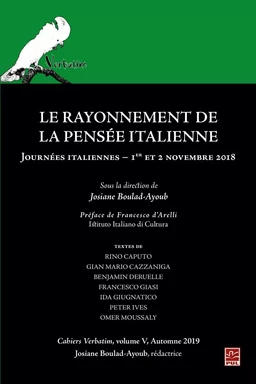 Le rayonnement de la pensée Italienne - Cahiers Verbatim V