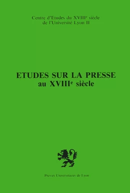 Études sur la presse au xviiie siècle