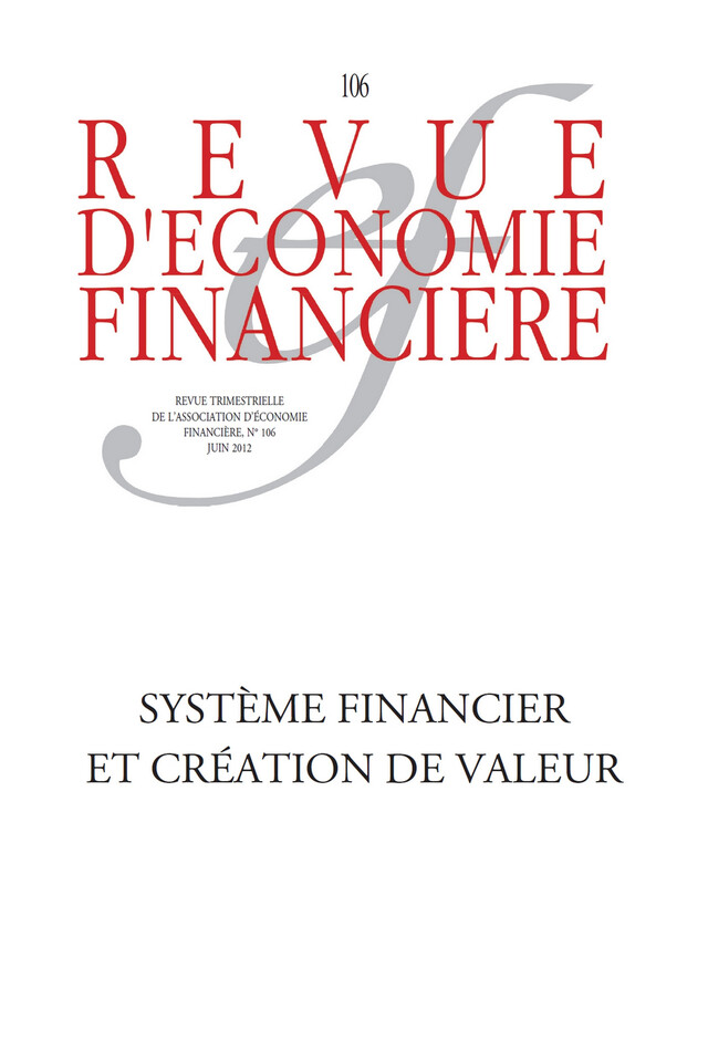 Système financier et création de valeur - Ouvrage Collectif - Association d'économie financière