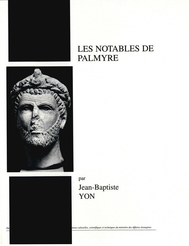 Les notables de Palmyre - Jean-Baptiste Yon - Presses de l’Ifpo