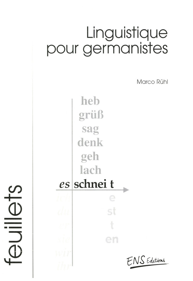 Linguistique pour germanistes - Marco Rühl - ENS Éditions