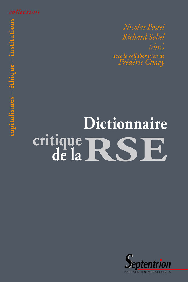 Dictionnaire critique de la RSE -  - Presses Universitaires du Septentrion
