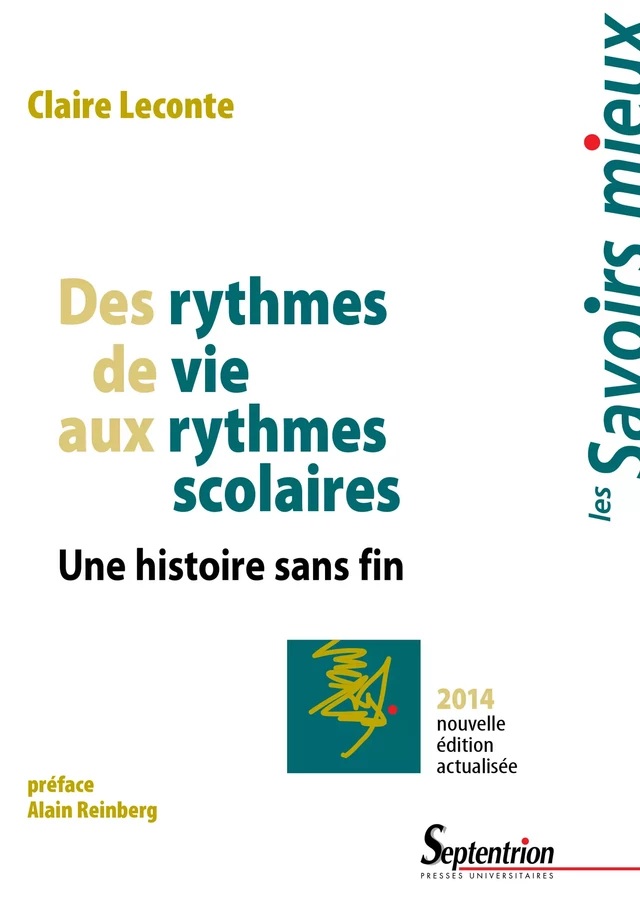 Des rythmes de vie aux rythmes scolaires - Claire Beugnet-Lambert - Presses Universitaires du Septentrion