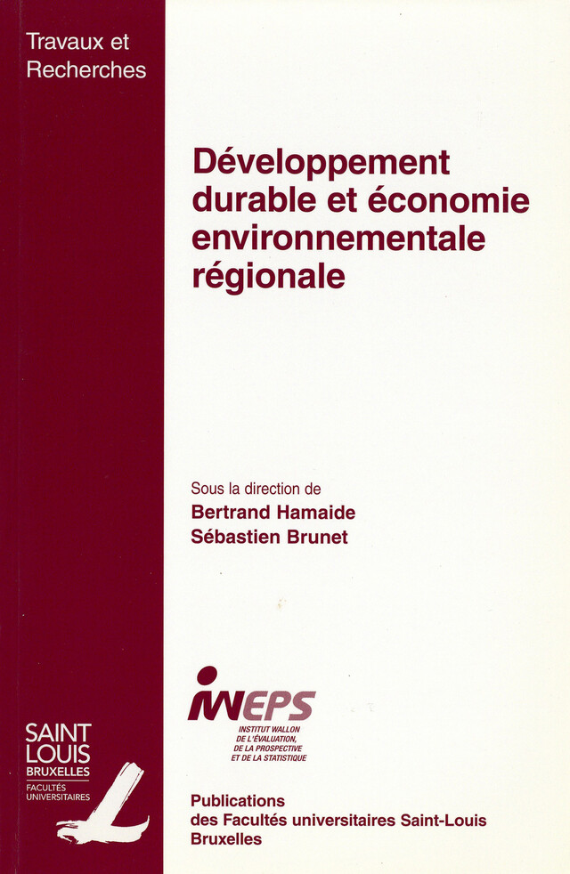 Développement durable et économie environnementale régionale -  - Presses de l’Université Saint-Louis