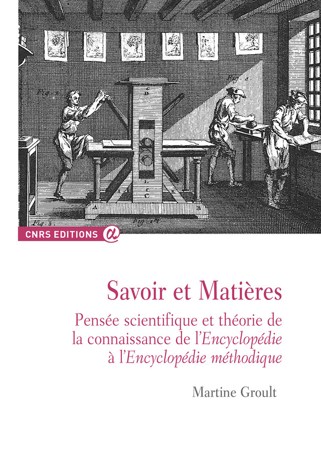 Savoir et Matières - Martine Groult - CNRS Éditions via OpenEdition