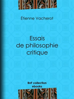 Essais de philosophie critique