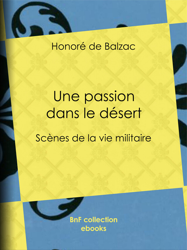 Une passion dans le désert - Honoré de Balzac - BnF collection ebooks
