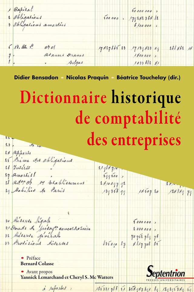 Dictionnaire historique de comptabilité des entreprises -  - Presses Universitaires du Septentrion