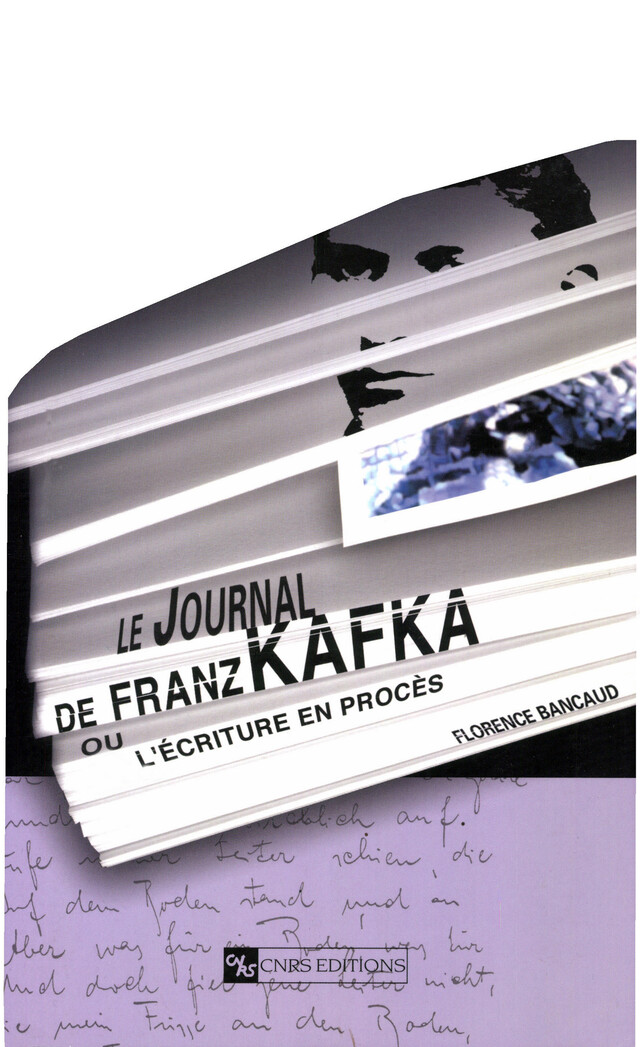 Le Journal de Franz Kafka - Florence Bancaud - CNRS Éditions via OpenEdition