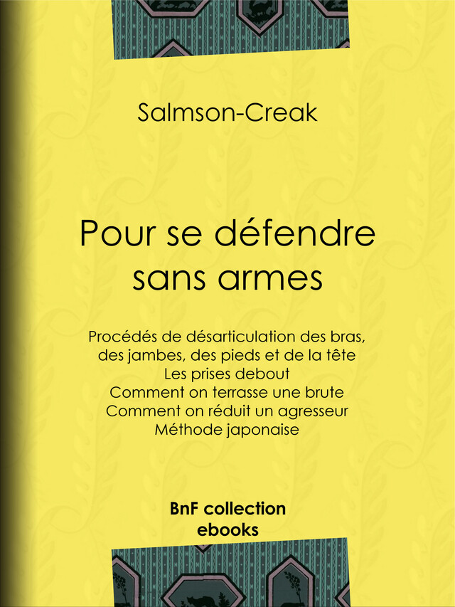 Pour se défendre sans armes -  Salmson-Creak - BnF collection ebooks