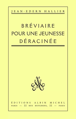 Bréviaire pour une jeunesse déracinée