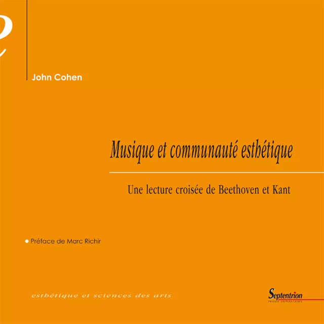 Musique et communauté esthétique - John Cohen - Presses Universitaires du Septentrion