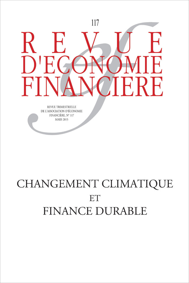 Changement climatique et finance durable -  - Association d'économie financière