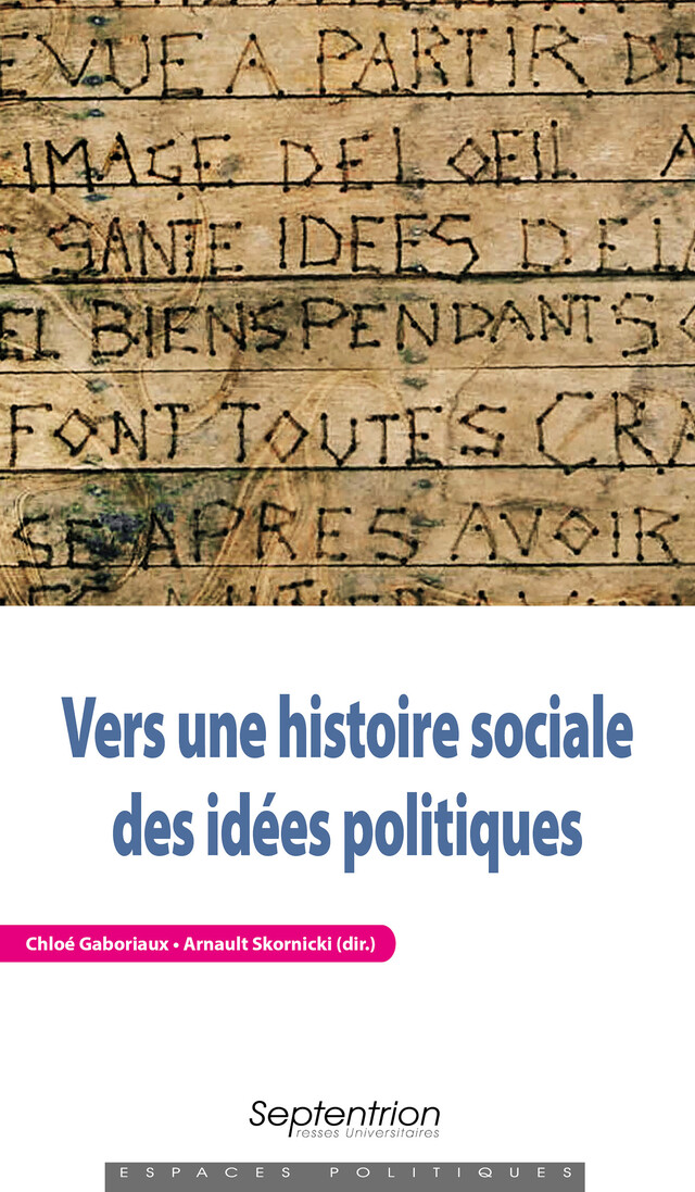 Vers une histoire sociale des idées politiques -  - Presses Universitaires du Septentrion