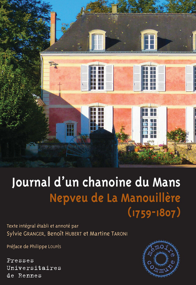 Journal d’un chanoine du Mans - Nepveu de la Manouillère - Presses universitaires de Rennes