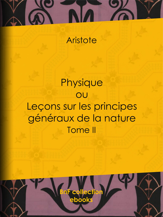 Physique -  Aristote - BnF collection ebooks