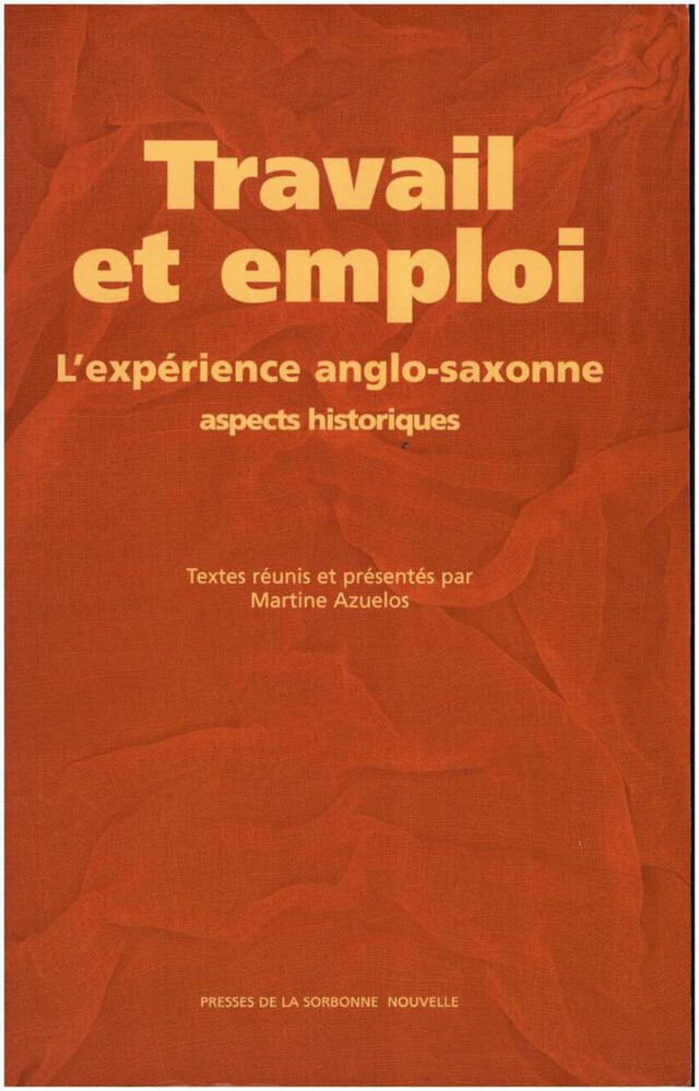 Travail et emploi -  - Presses Sorbonne Nouvelle via OpenEdition