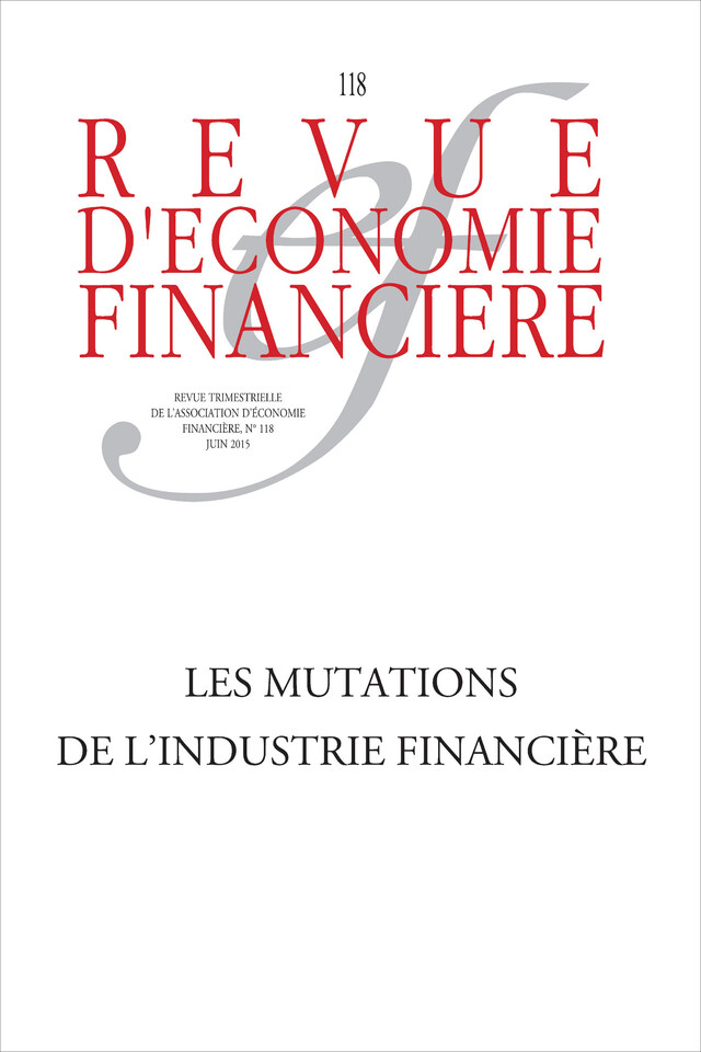 Les mutations de l'industrie financière - Ouvrage Collectif - Association d'économie financière