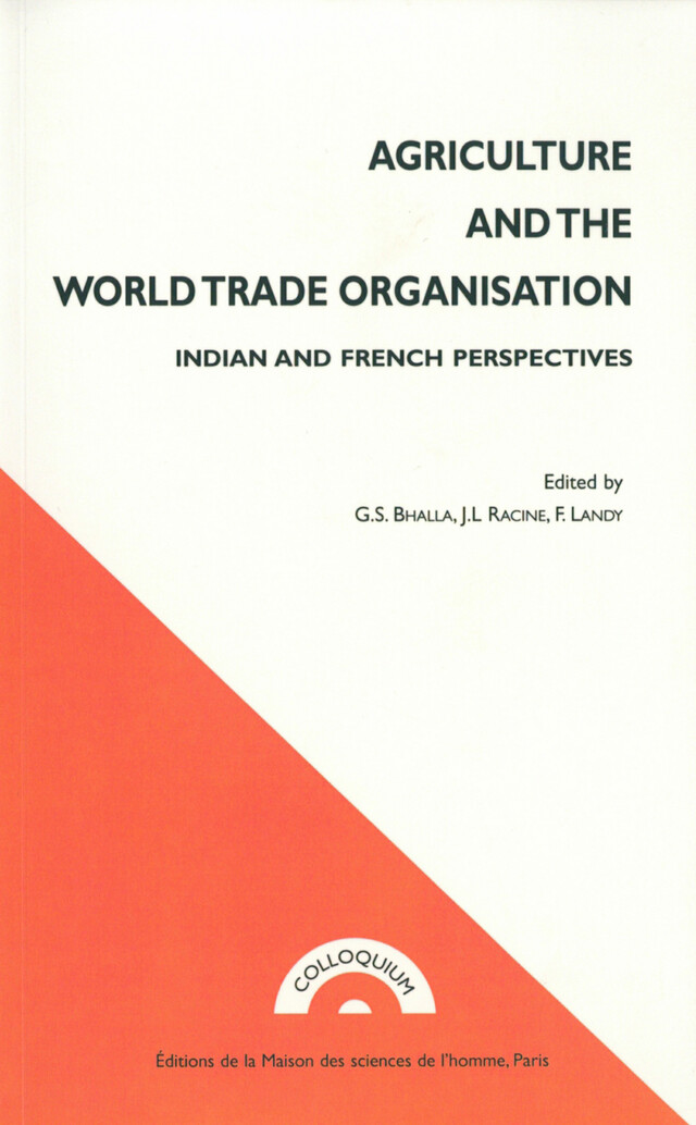 Agriculture and The World Trade Organisation -  - Éditions de la Maison des sciences de l’homme