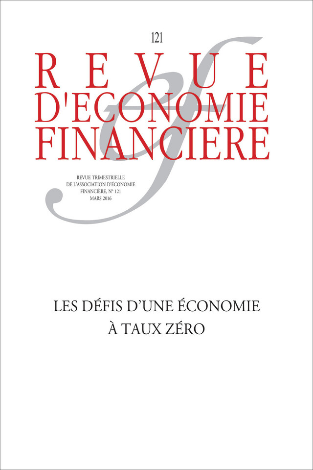 Les défis d'une économie à taux zéro - Collectif Aef - Association d'économie financière