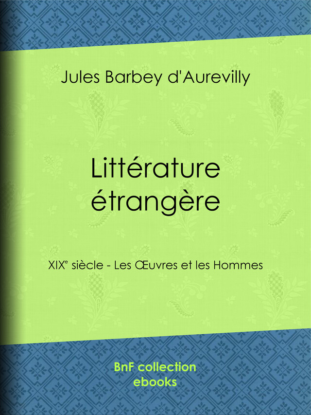 Littérature étrangère - Jules Barbey d'Aurevilly - BnF collection ebooks