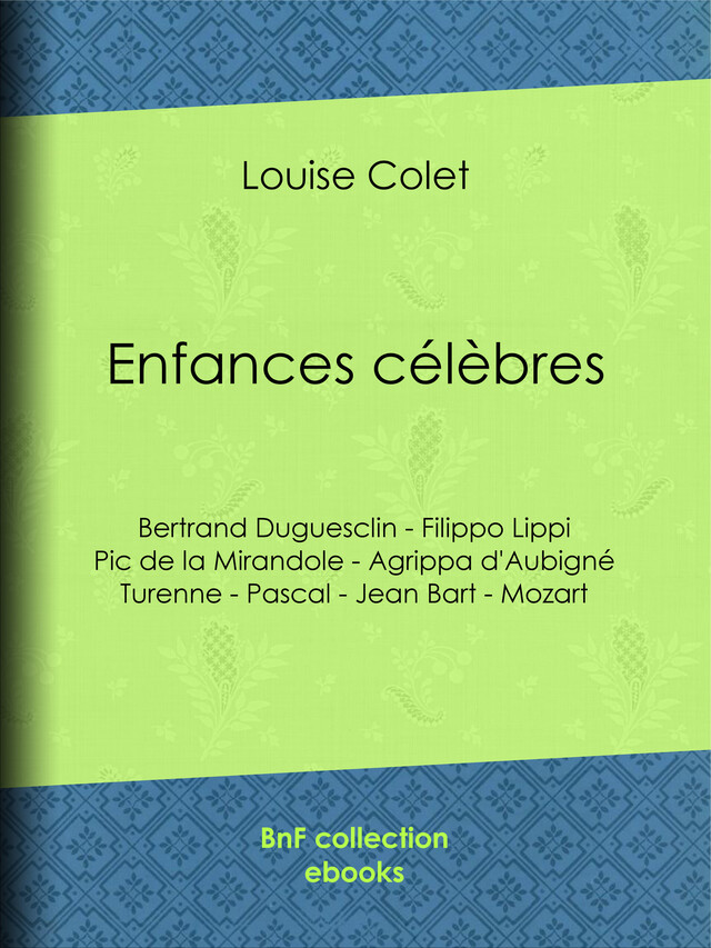 Enfances célèbres - Louise Colet - BnF collection ebooks