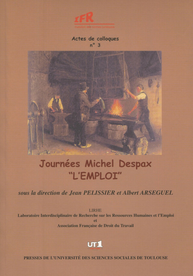 Journées Michel Despax "L'emploi" -  - Presses de l’Université Toulouse 1 Capitole