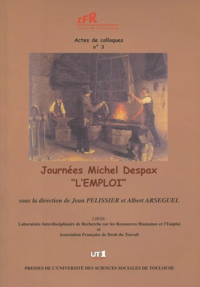 Journées Michel Despax "L'emploi" -  - Presses de l’Université Toulouse Capitole