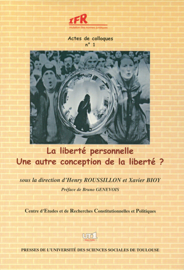 La liberté personnelle -  - Presses de l’Université Toulouse 1 Capitole
