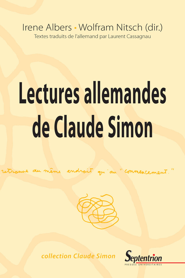 Lectures allemandes de Claude Simon -  - Presses Universitaires du Septentrion