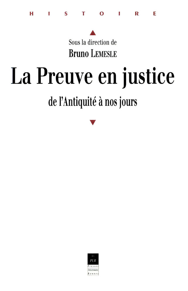 La preuve en justice -  - Presses universitaires de Rennes