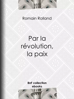 Par la révolution, la paix