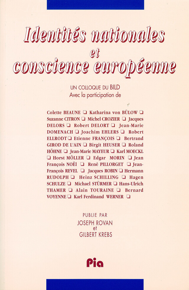 Identités nationales et conscience européenne -  - Presses Sorbonne Nouvelle via OpenEdition