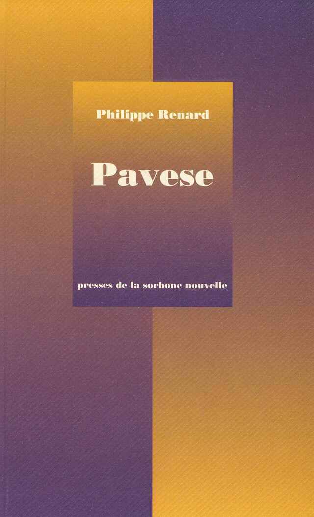 Pavese - Philippe Renard - Presses Sorbonne Nouvelle via OpenEdition