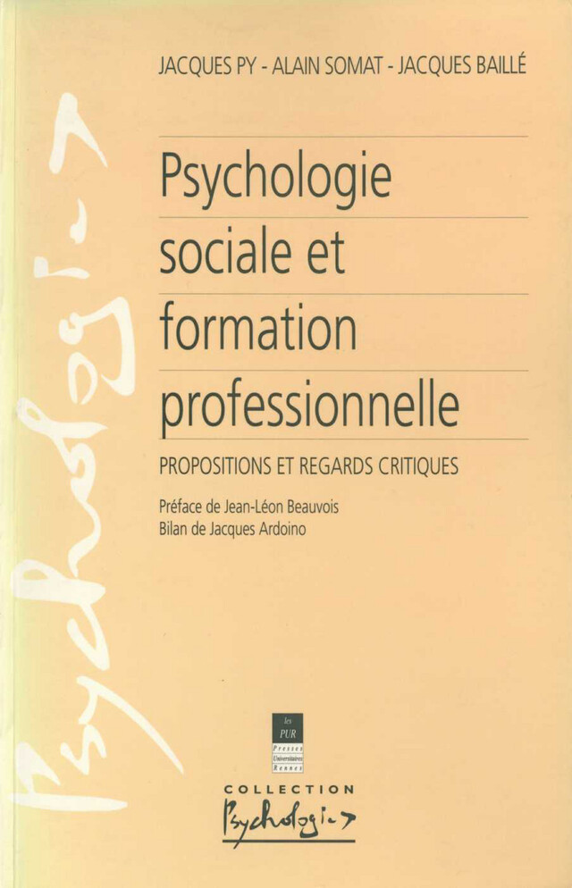 Psychologie sociale et formation professionnelle -  - Presses universitaires de Rennes