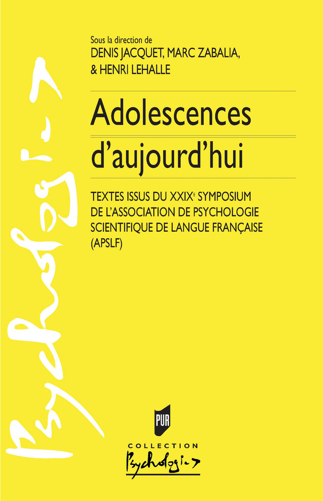 Adolescences d'aujourd'hui -  - Presses universitaires de Rennes