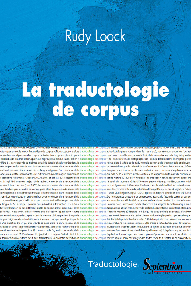 La traductologie de corpus - Rudy Loock - Presses Universitaires du Septentrion