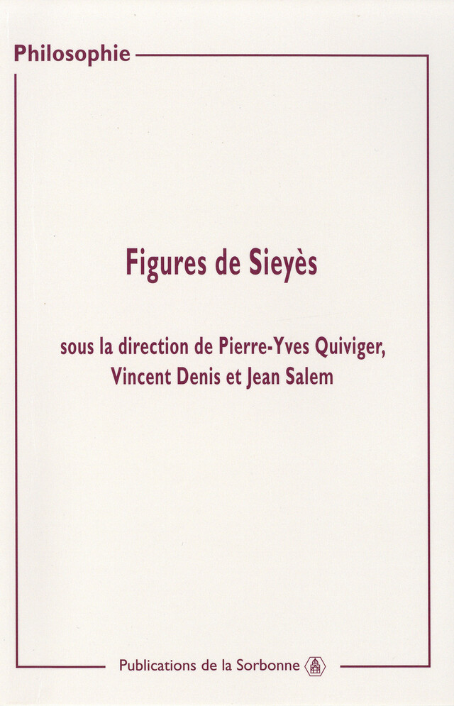 Figures de Sieyès -  - Éditions de la Sorbonne