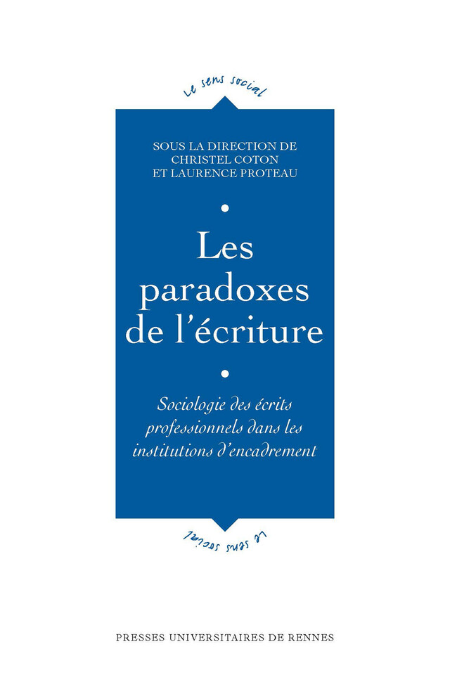 Les paradoxes de l'écriture -  - Presses universitaires de Rennes