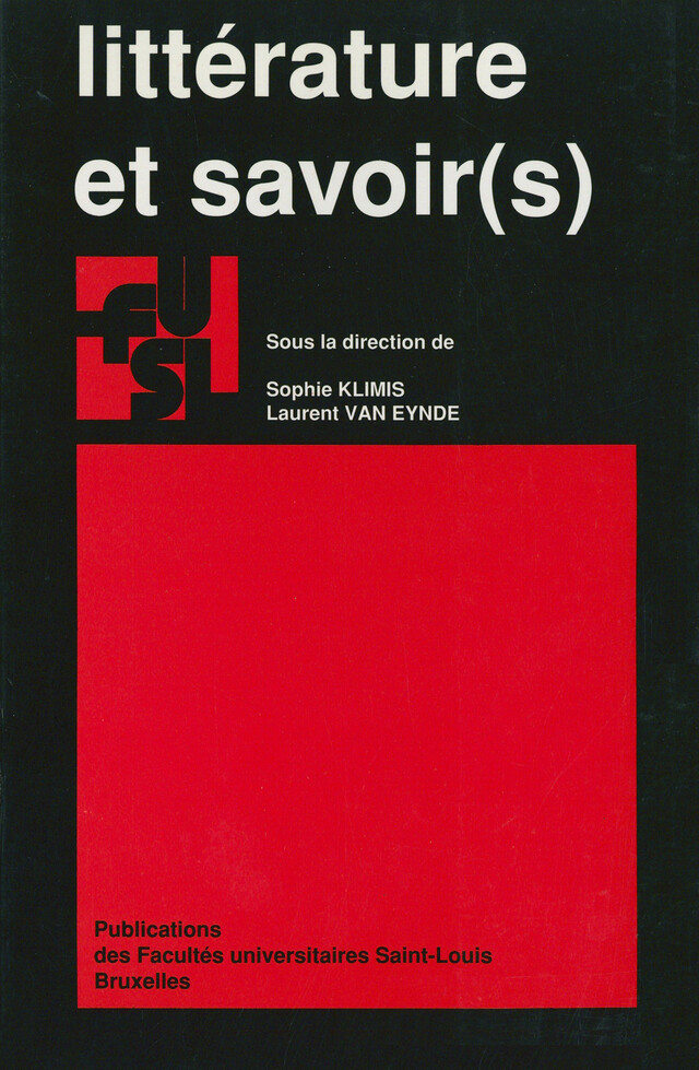 Littérature et savoir(s) -  - Presses de l’Université Saint-Louis