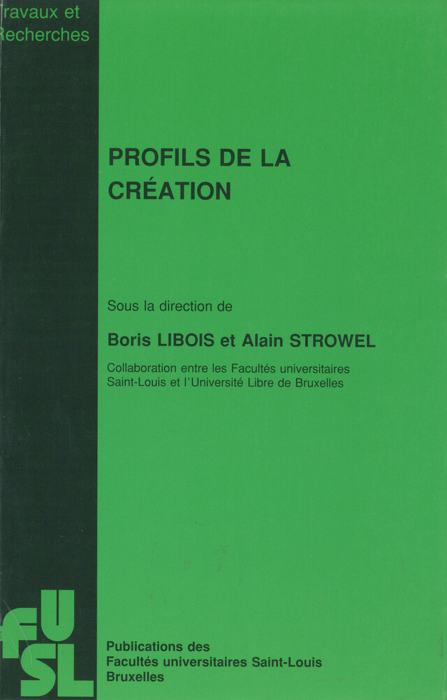 Profils de la création -  - Presses de l’Université Saint-Louis