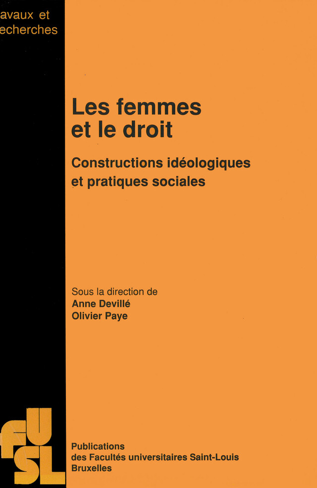 Les femmes et le droit -  - Presses de l’Université Saint-Louis