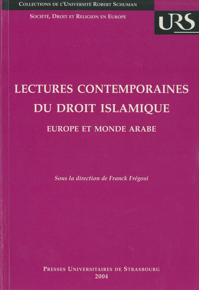 Lectures contemporaines du droit islamique -  - Presses universitaires de Strasbourg