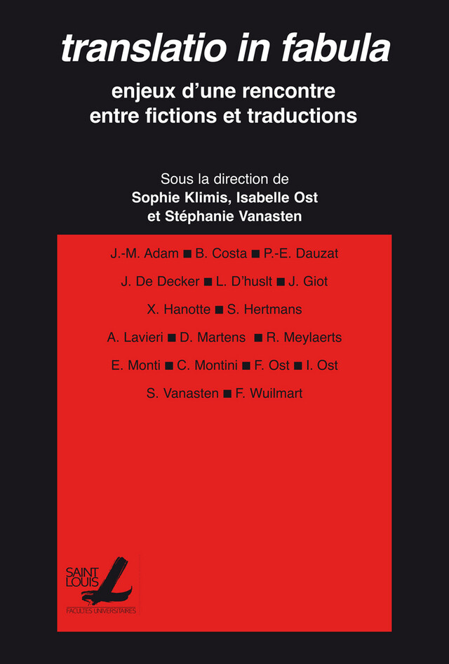 Translatio in fabula -  - Presses de l’Université Saint-Louis