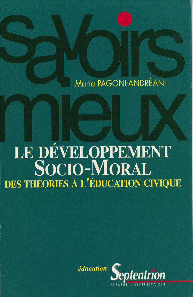 Le développement socio-moral - Maria Pagoni-Andréani - Presses Universitaires du Septentrion