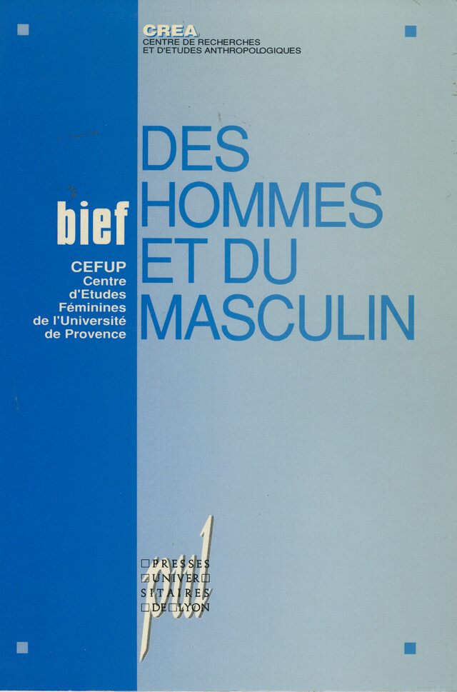 Des hommes et du masculin -  - Presses universitaires de Lyon