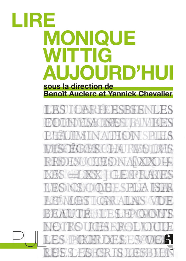 Lire Monique Wittig aujourd’hui -  - Presses universitaires de Lyon